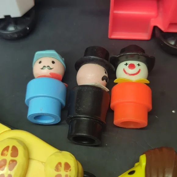 #1 OG Vintage 1973 Fisher Price #991 Little People Train 2581 figures& animals - Picture 10 of 16